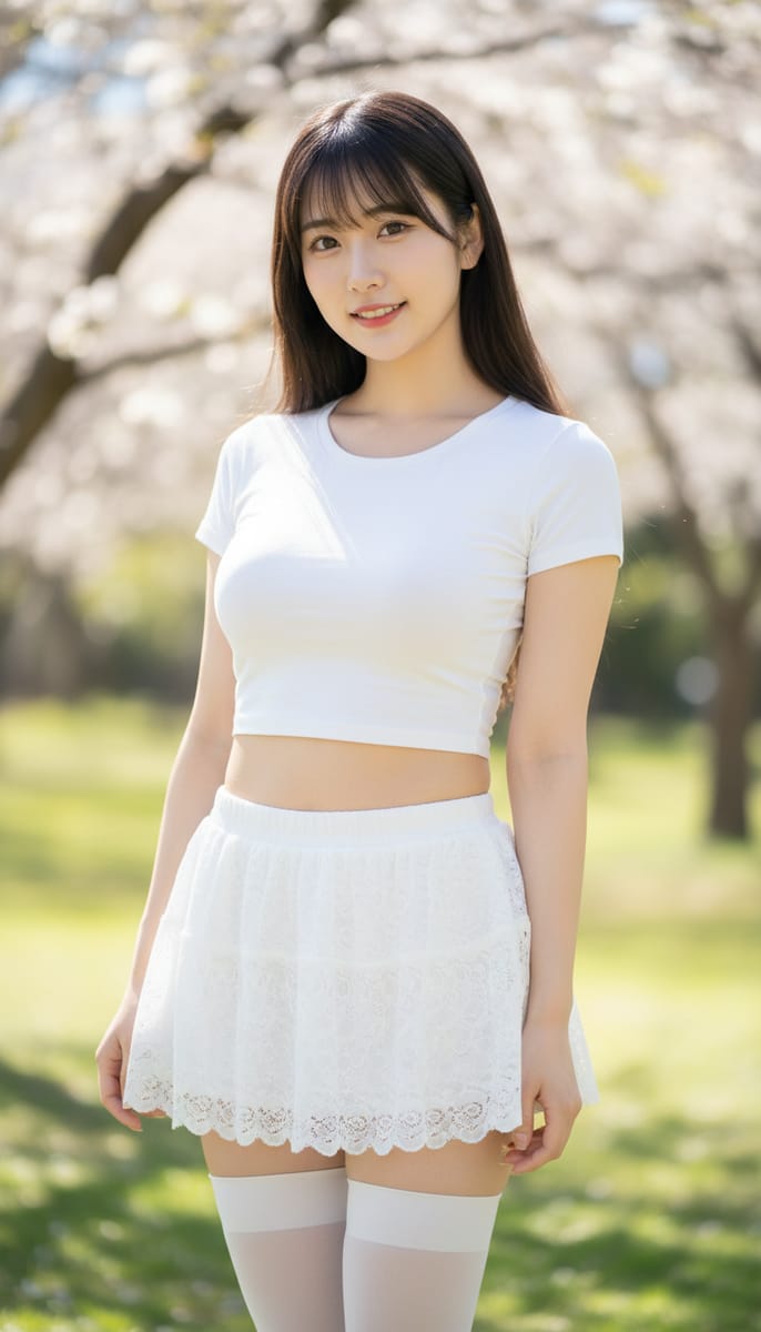 清纯甜美白丝少女 | AI绘图指令