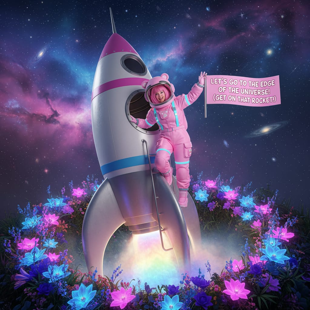 粉色太空服少女:宇宙边缘的冒险