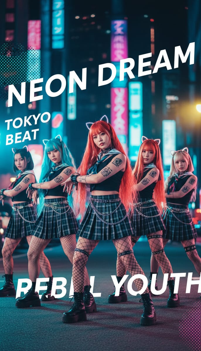 日本女团摇滚街舞:都市午夜时尚动感MV风