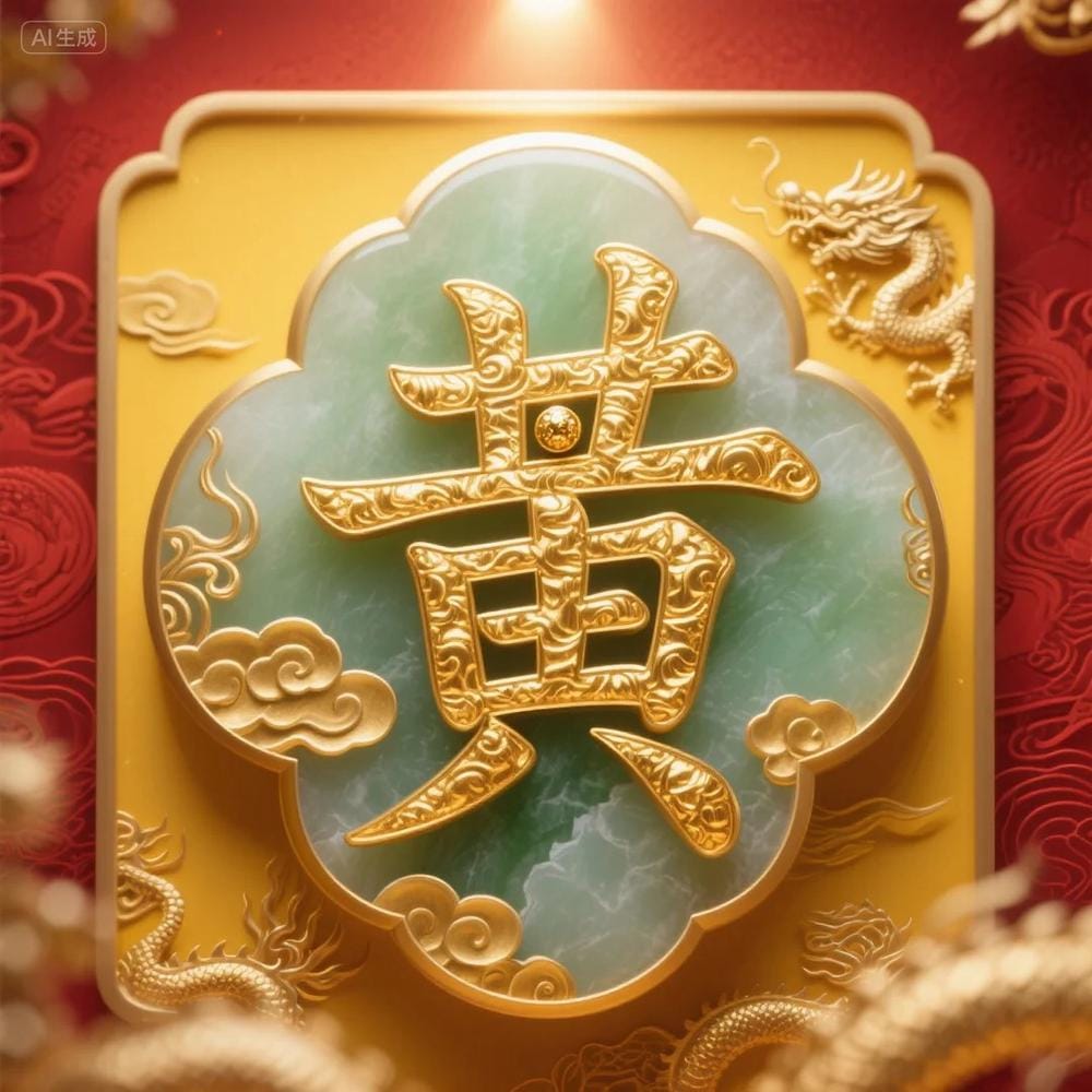 新中式奢华和田玉字体海报设计