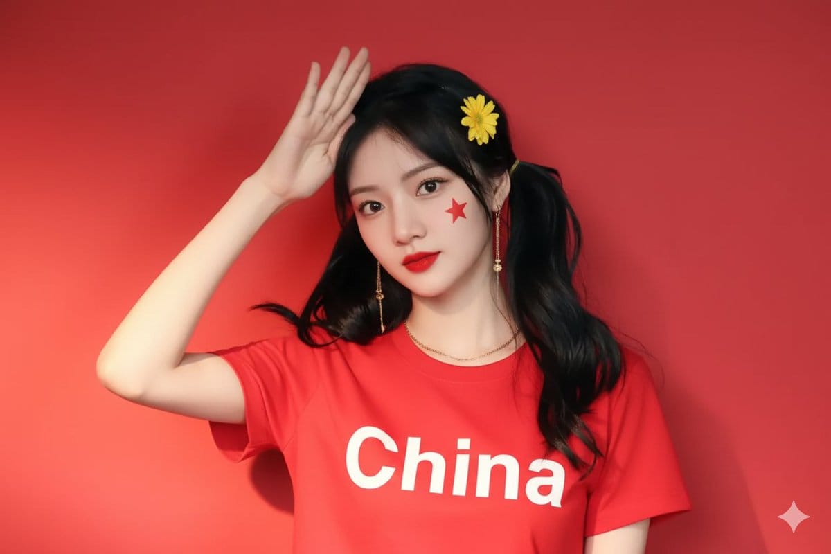 中国红风情自拍:高清细节,彰显爱国情怀