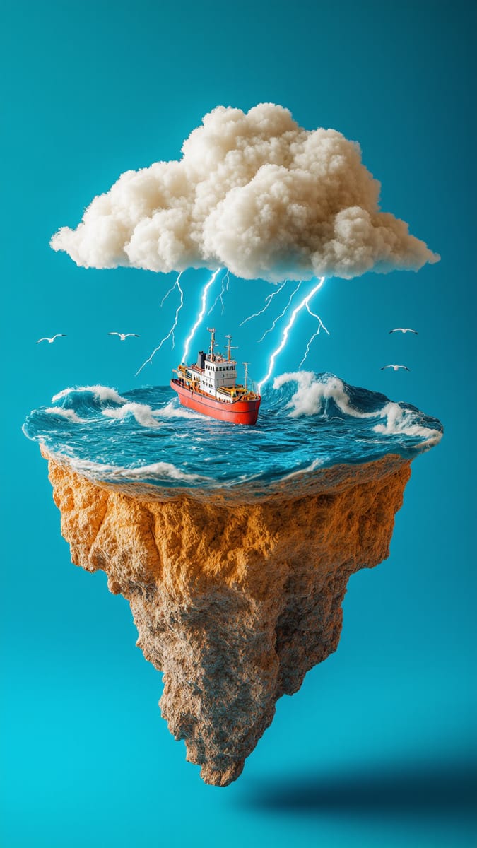 3D浮岛沙盘:雷暴海域的微缩史诗