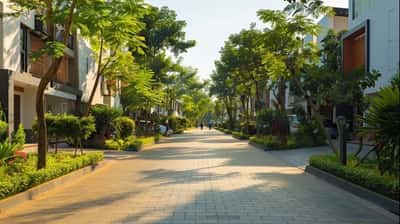 静谧现代社区道路景观