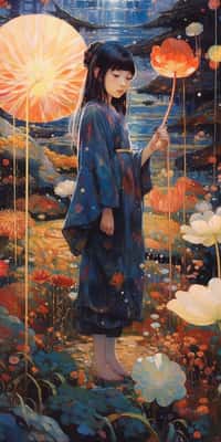 AI绘画关键词：星夜日式美学风格
