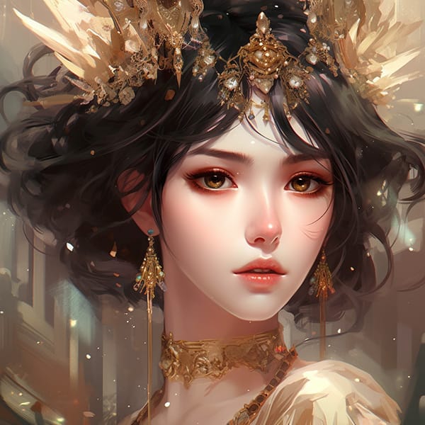 AI奇幻角色生成:藏式精灵公主