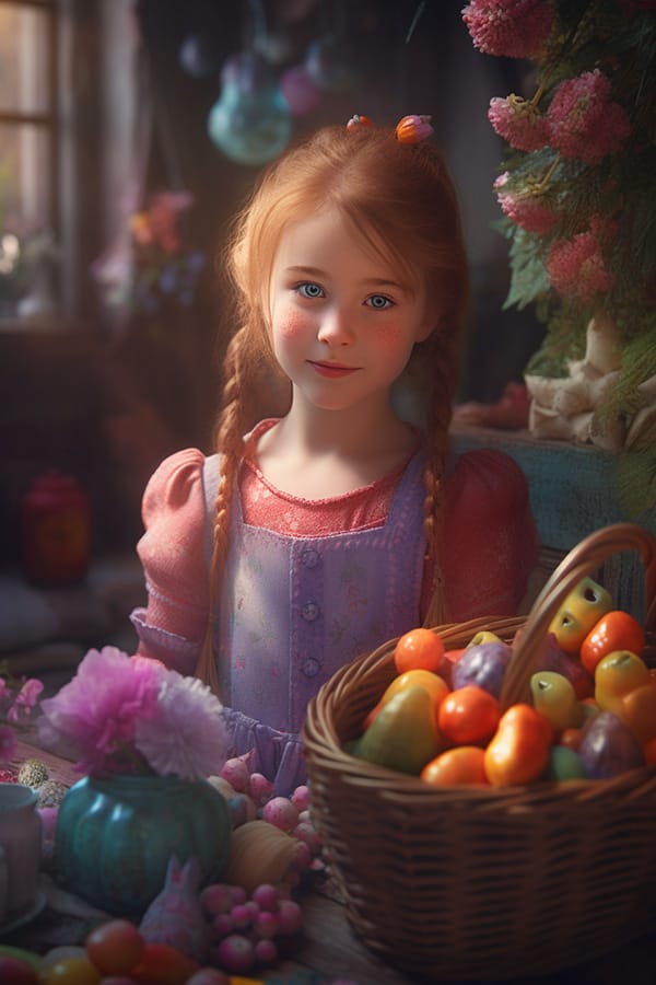 童话少女:梦幻春日AI绘画关键词
