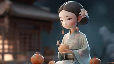 国风手办设计：打造精致汉服少女模型