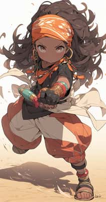 电影级动漫女孩AI绘画描述