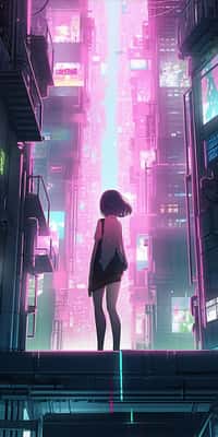 赛博朋克都市女性
