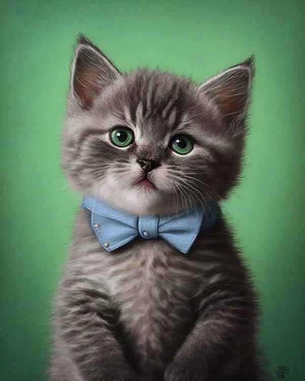 AI绘画指令:生成可爱猫咪