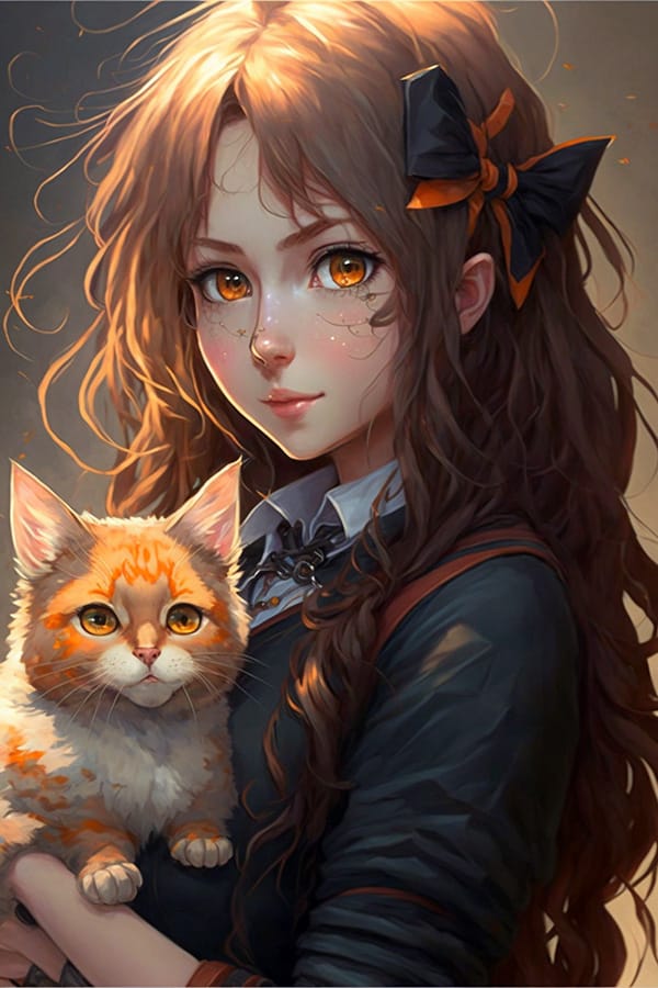 AI动漫猫咪头像