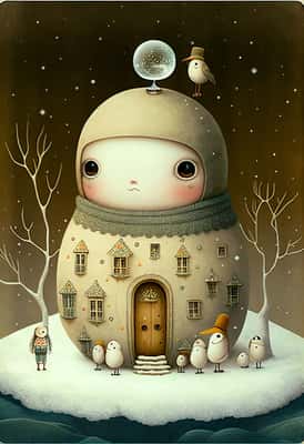 创意圣诞雪人插画生成器