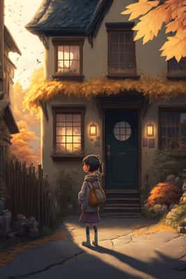 吉卜力秋日女孩：AI绘画关键词