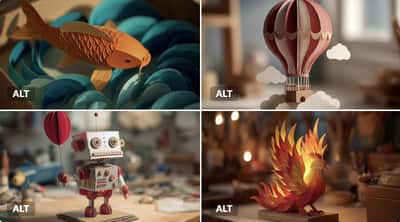 3D纸艺作品：分层剪纸艺术与立体光影