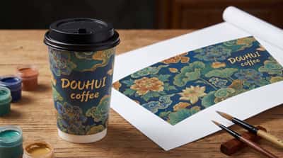 国风岩彩DOUHUI咖啡杯：传统图案与质感色彩