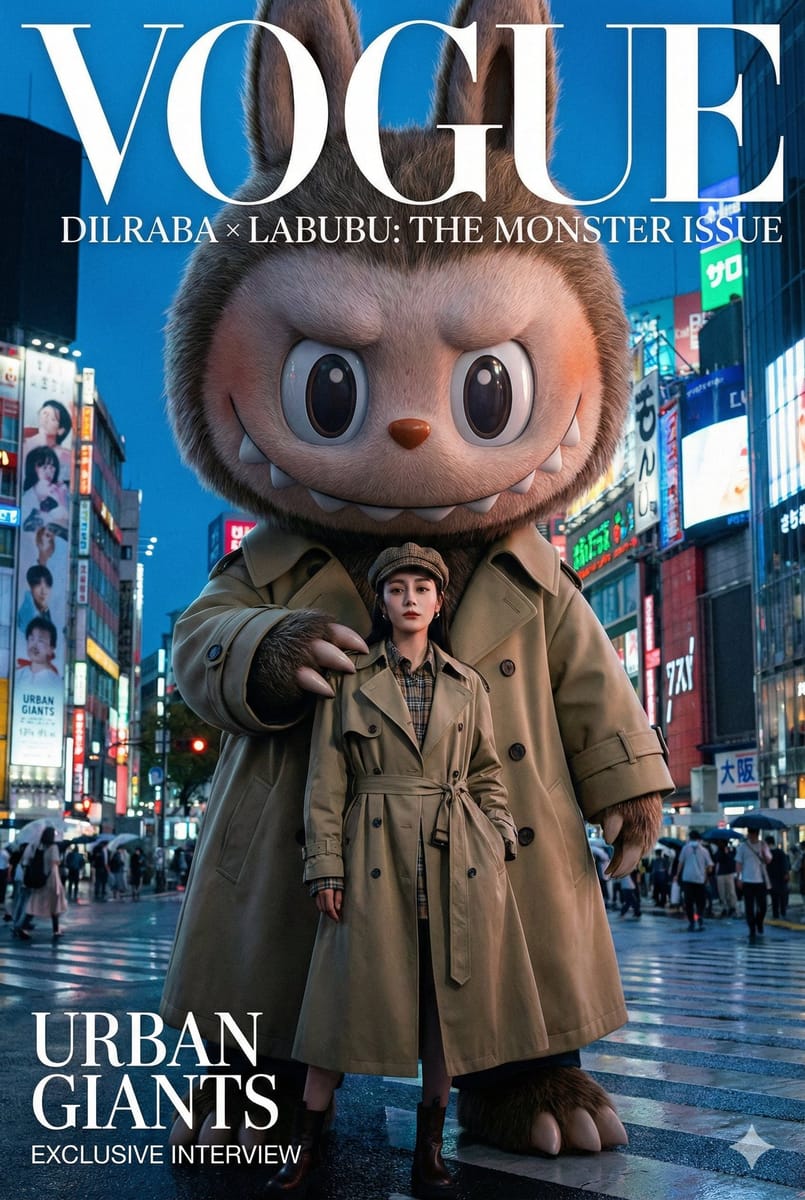迪丽热巴×Labubu:都市奇遇高定时尚大片