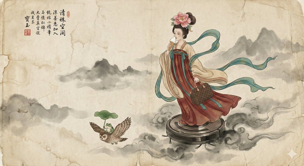 赛博仙女:工笔水墨下的奇幻穿越