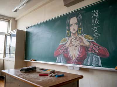 动漫黑板画 | 海贼女帝艺术摄影