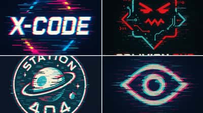 赛博朋克故障艺术Logo生成