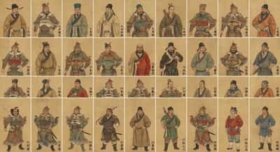 《水浒传》30位主要人物工笔画：梁山好汉群像图