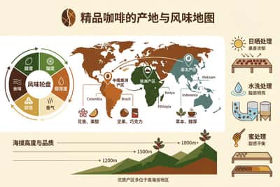 精品咖啡风味地图定制