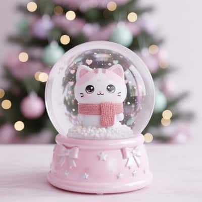 萌趣卡通雪花球：创意设计与角色融合