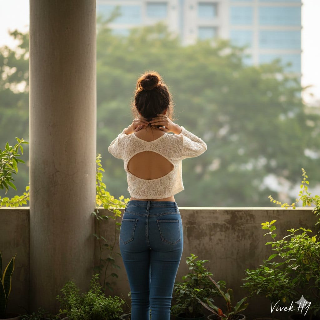 8K电影感 | 阳台户外人像摄影,高级氛围感拉满
