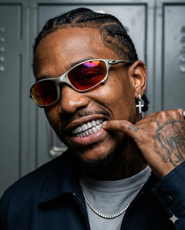 高对比度运动肖像：Grillz与Oakley