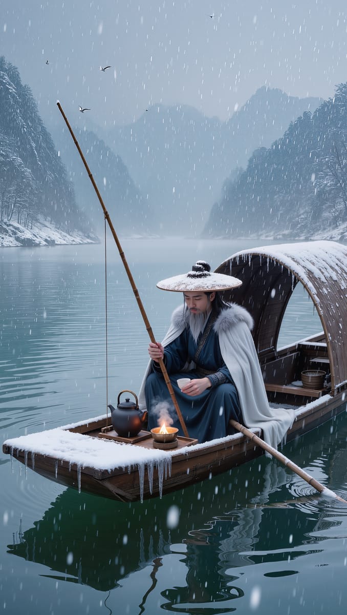 孤舟寒江雪:国风禅意摄影大师作品