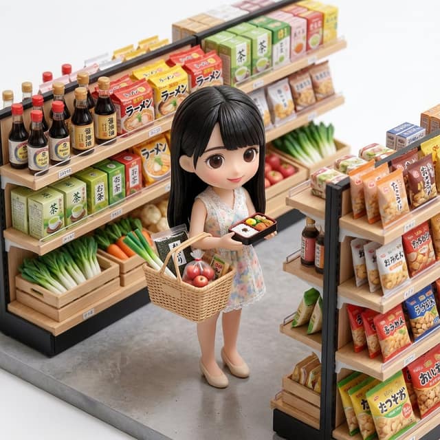 日式花店微缩等距人物：视觉设计与游戏素材