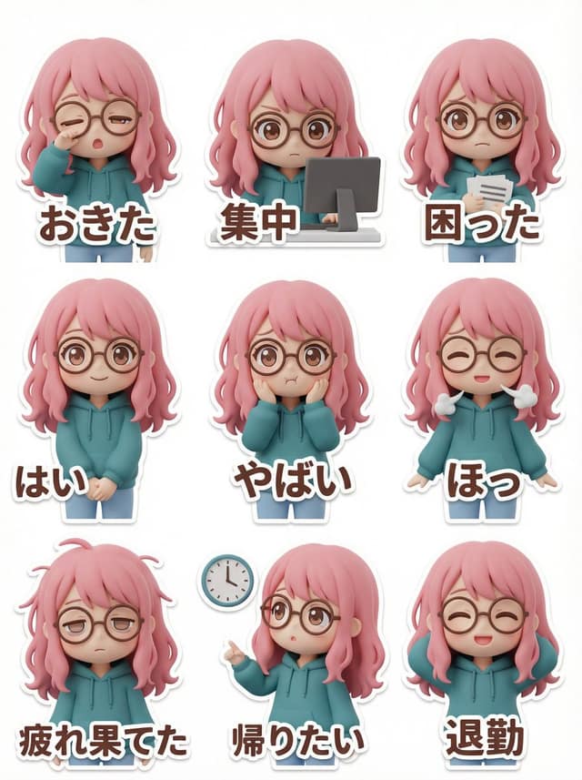نمونهٔ LINE 3D黏土贴图生成器：个性表情包一键拥有