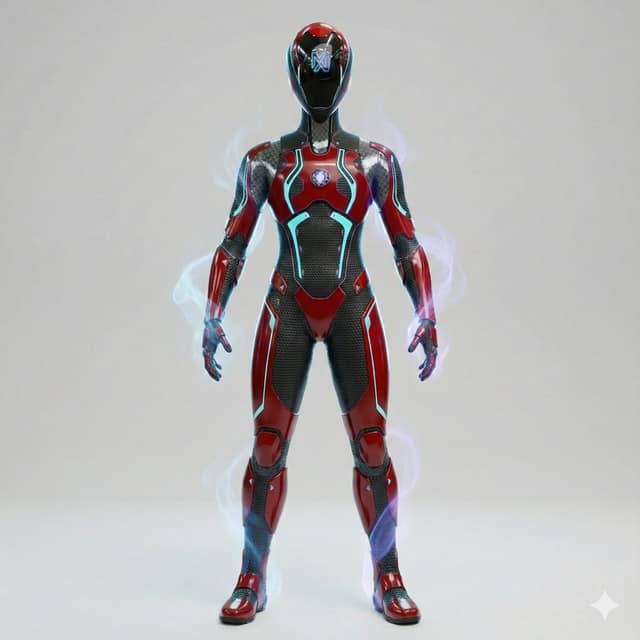 专业级3D电影感角色全身渲染 - 魔法光环特效