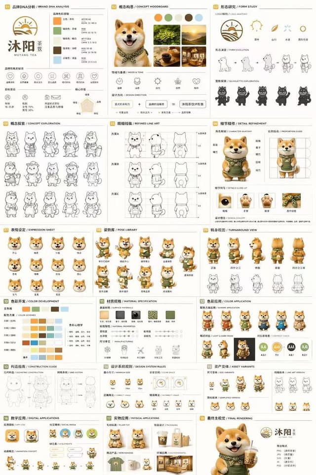 品牌吉祥物识别文档生成器｜18面板设计系统