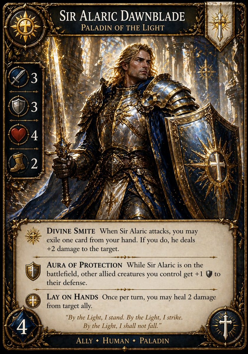 圣骑士集换式卡牌设计 | TCG风格插画神器