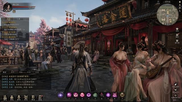 نمونهٔ 武侠MMORPG古镇街景游戏截图