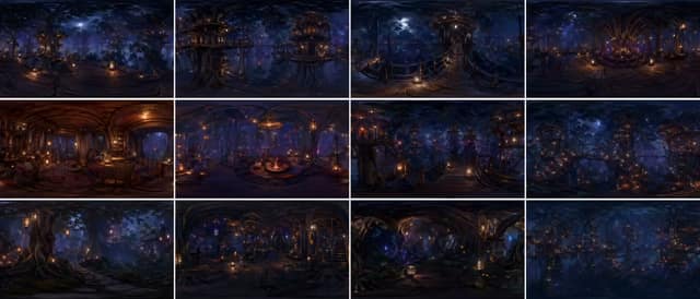 360°森林世界全景网格：电影级球形VR环境