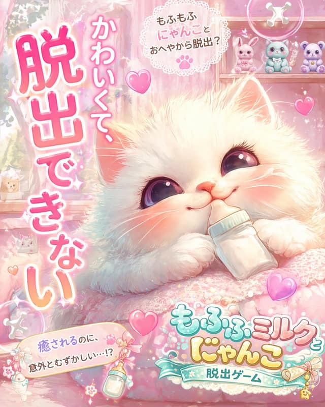 نمونهٔ 粉色幼猫逃脱游戏 | 梦幻日式手游宣传海报