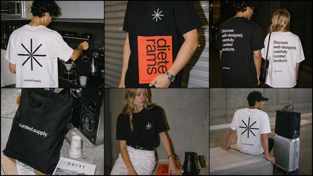 نمونهٔ 极简街头服饰周边网格图 | 品牌拼贴生成器