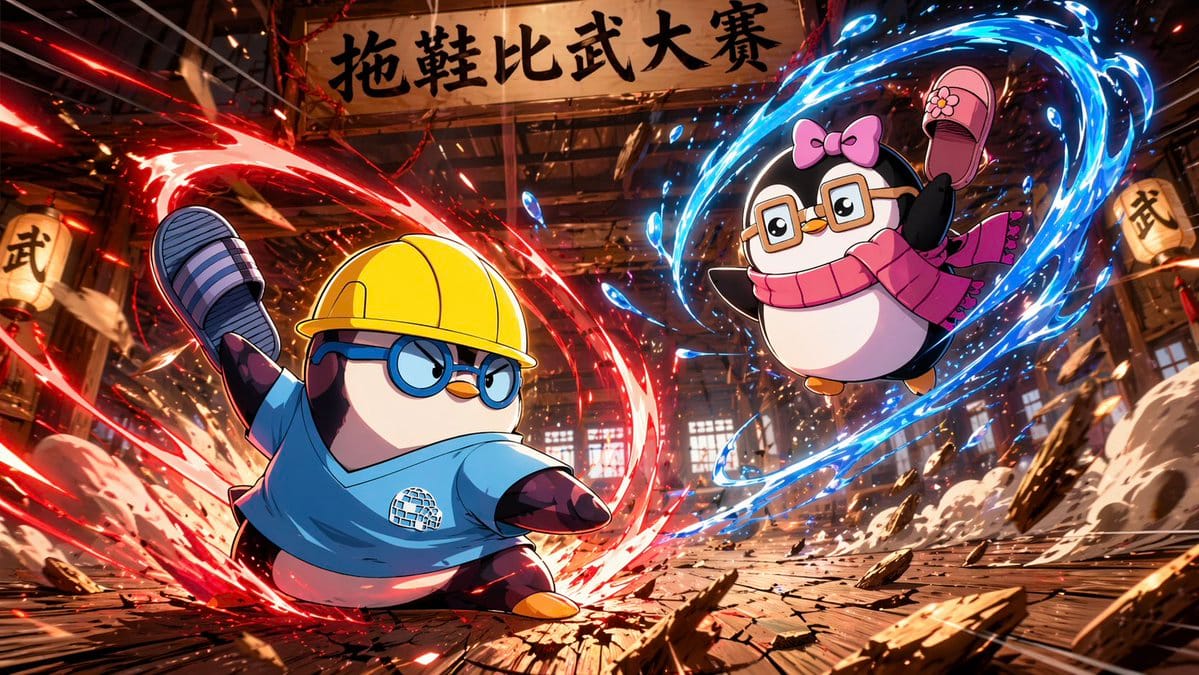 Penguin Budokan: Slipper Duel Illustration