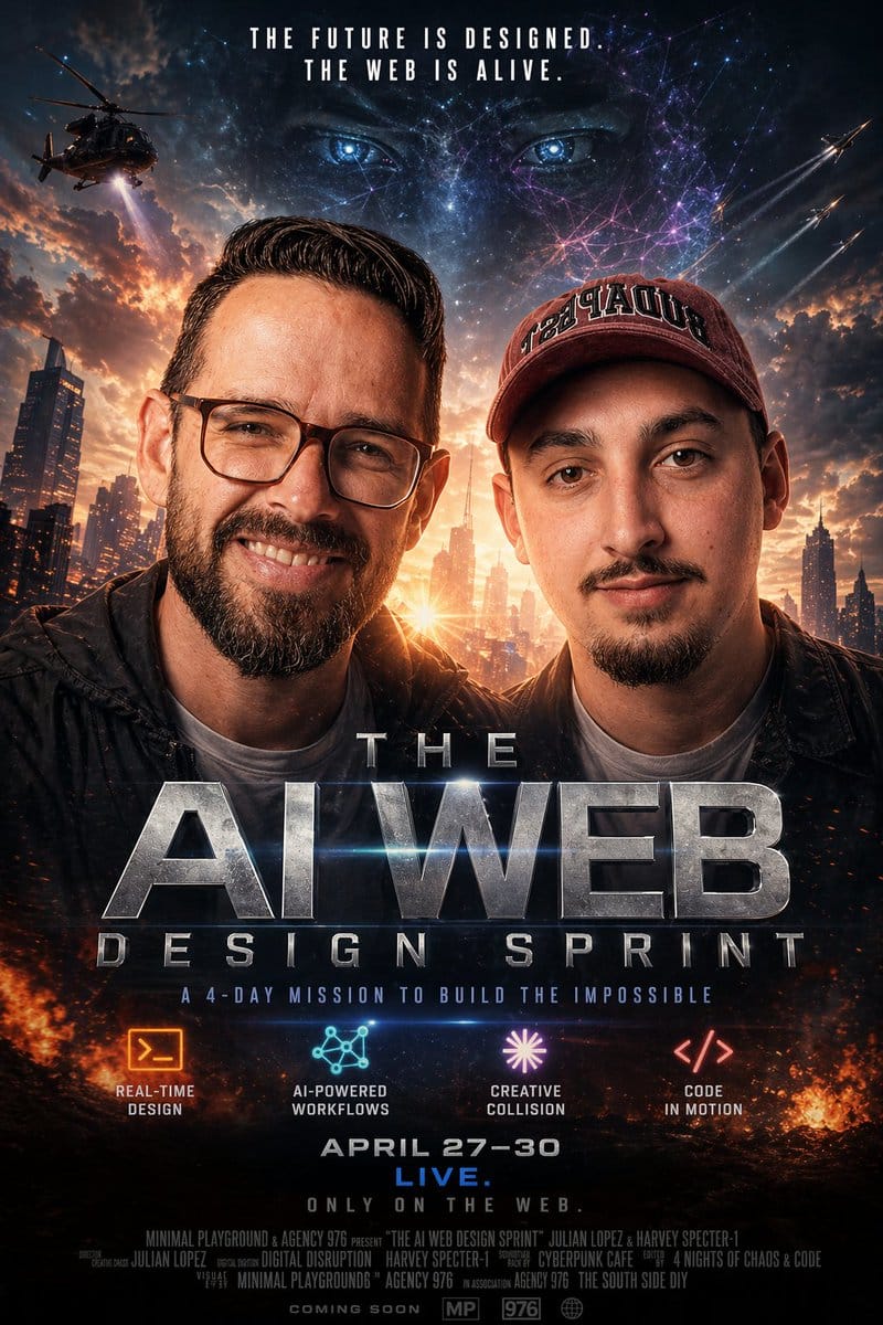 Movie-level AI web design sprint poster generator