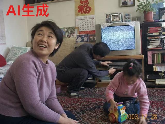 نمونهٔ 21世纪初中国家庭客厅怀旧照片生成器