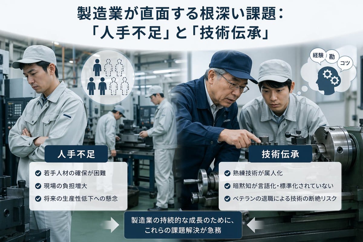 日本制造业挑战信息图生成器:人手不足与技术传承