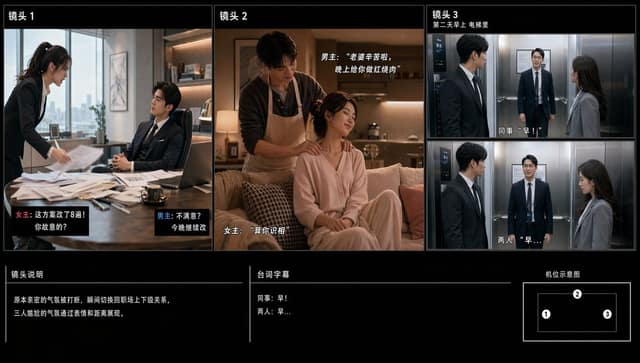 نمونهٔ 中文短剧电影感分镜表大师