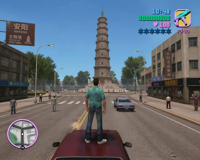 نمونهٔ GTA安阳概念截图：游戏与现实的跨界融合