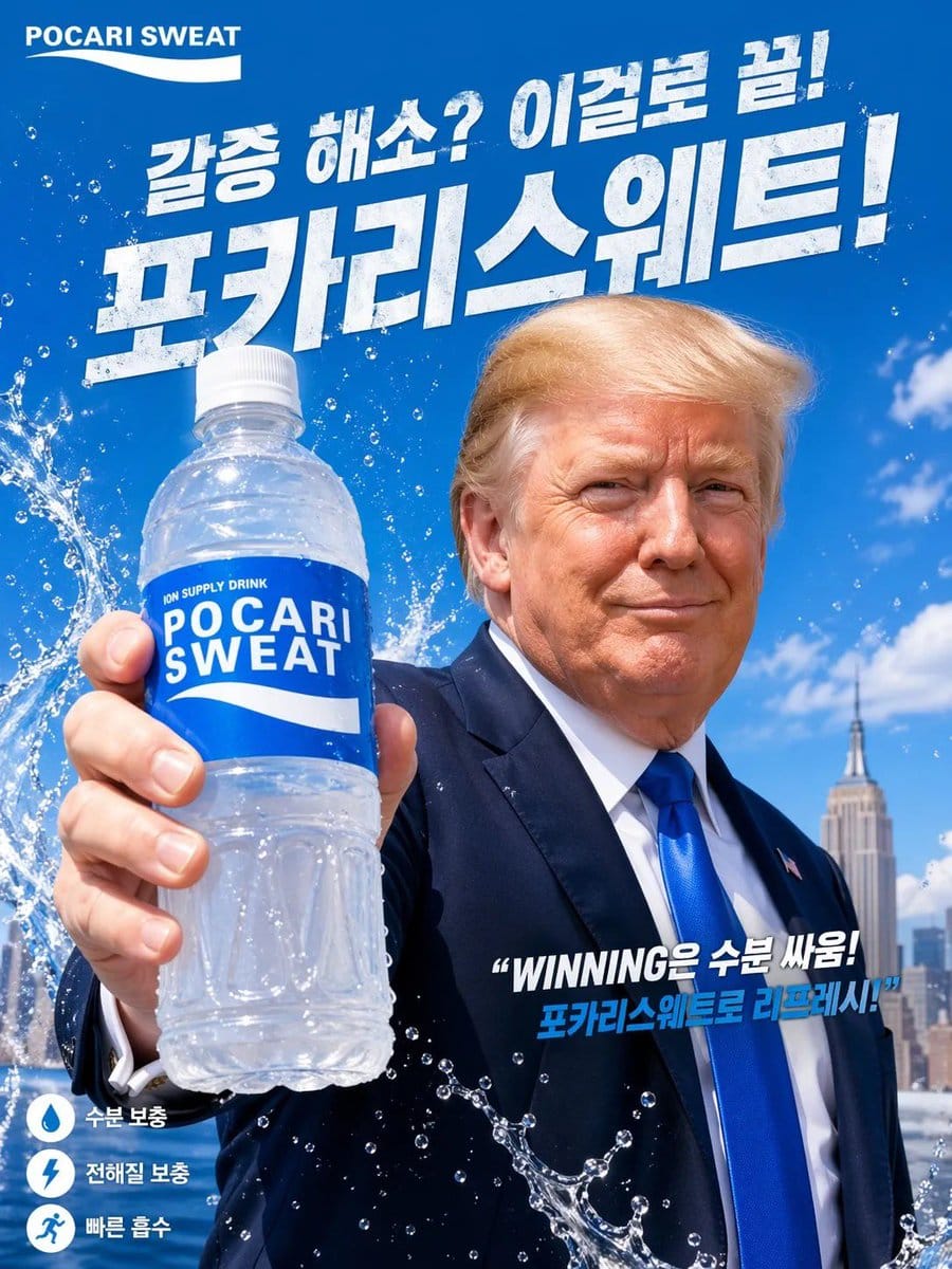 Korean Sports Beverage Celebrity Advertising Poster Generator