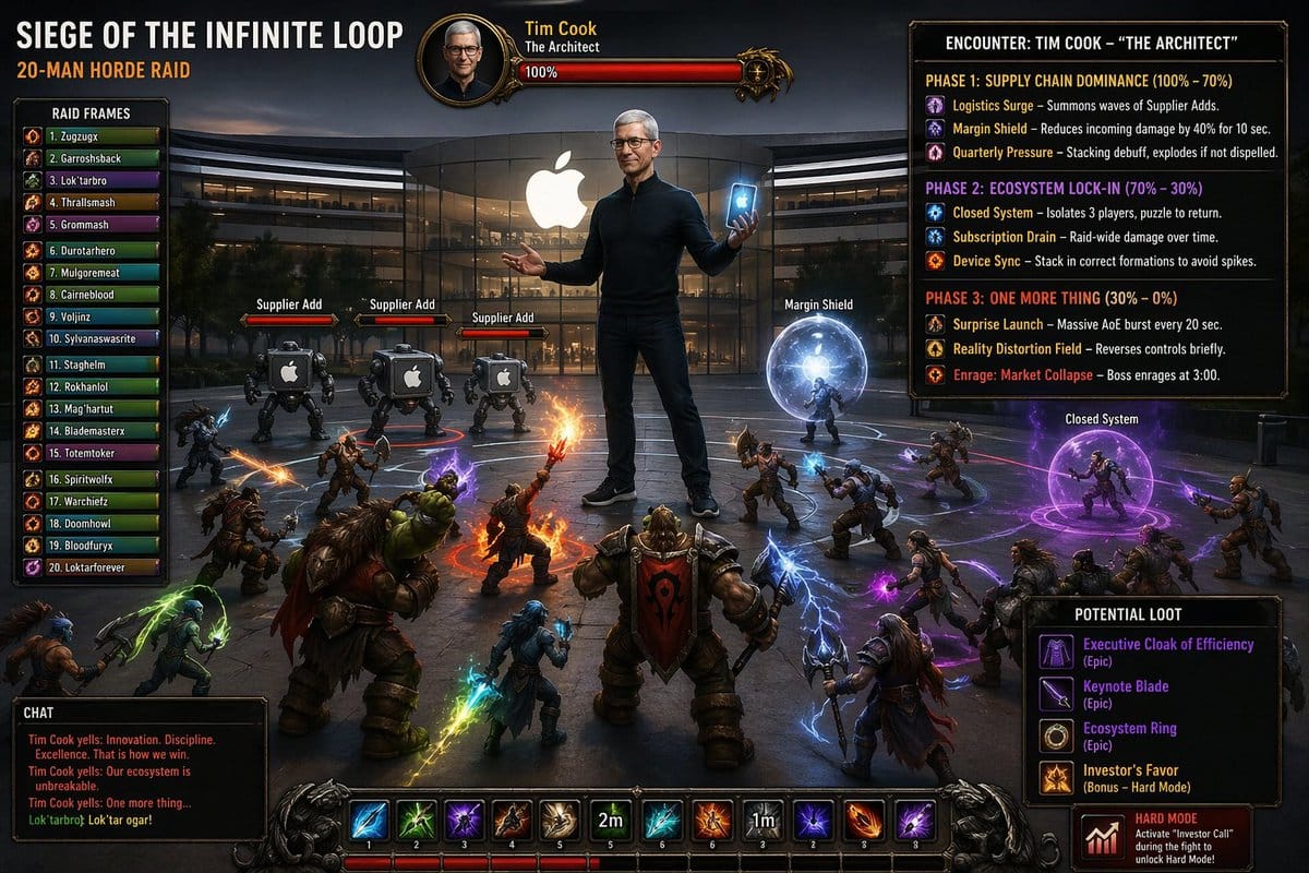 Tim Cook MMO Group Boss: Apple Store Epic Encounter
