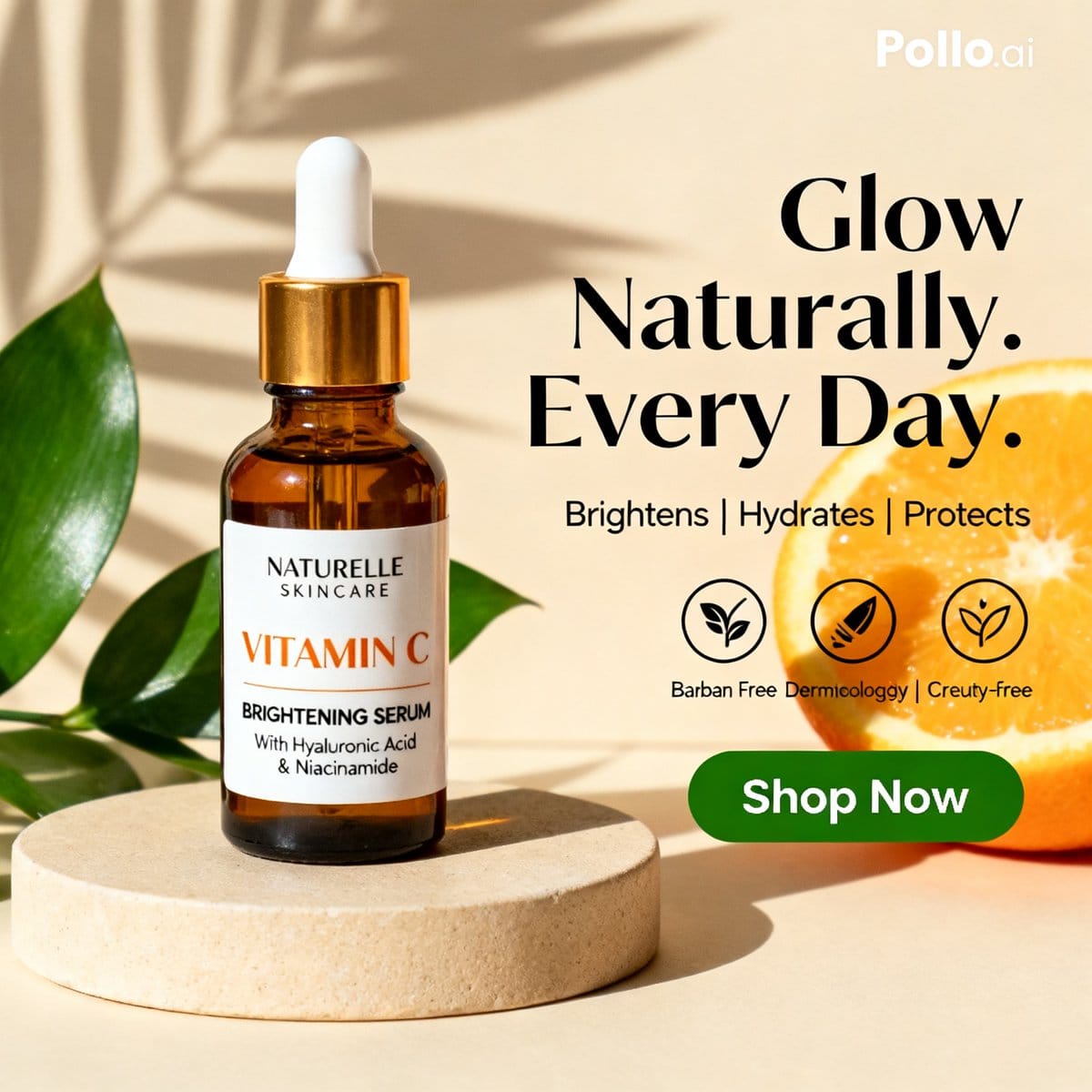 Vitamin C Skincare Advertising | High-end Beauty E-commerce Product Photography