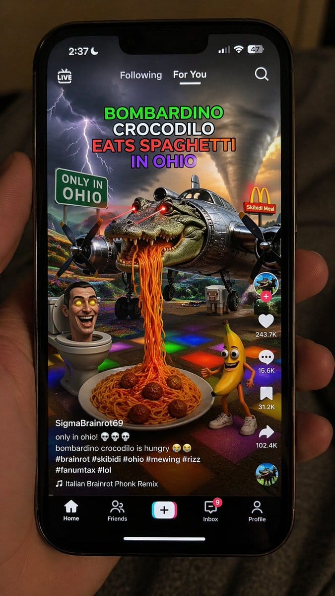 Smartphone screen prototype: cool TikTok video playback renderings
