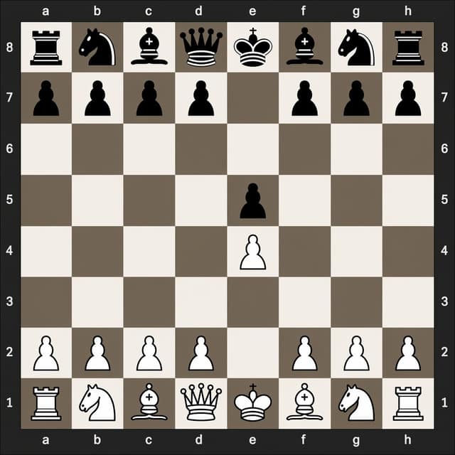 نمونهٔ 国际象棋开局图解：1.e4 e5 标准棋盘