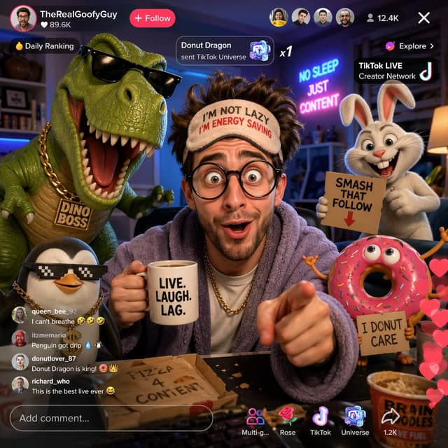 نمونهٔ TikTok直播卡通角色生成器